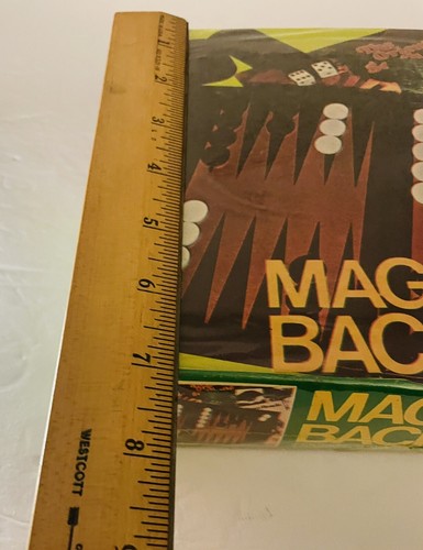 VTG Magnetic Backgammon Travel Leatherette Case Mr.Man #011 New Sealed 1970’s - Picture 5 of 6