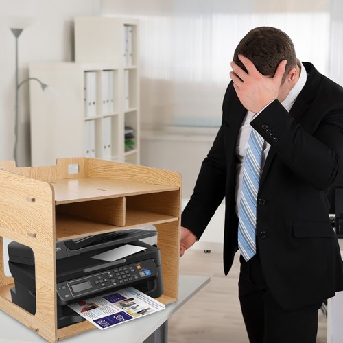 Multi-layer Storage Rack Man Desktop Printer Stand Multi-purpose Organizer - Picture 10 of 12