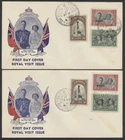 1939 #246-248 Royal Visit FDCs Nice Cachet English and French Royal Train Orbs
