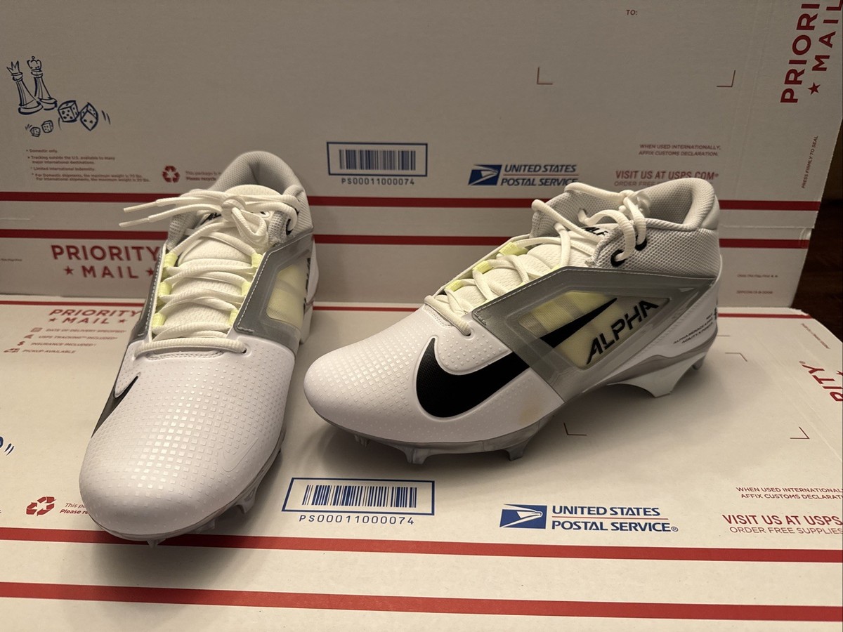 Nike Alpha Menace 4 Pro Football Cleats White Black FD7037  display picture 2