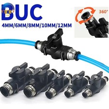 Pneumatic Manual Switch 4/6/8/10/12mm OD Quick Push to Connect Plastic Valve