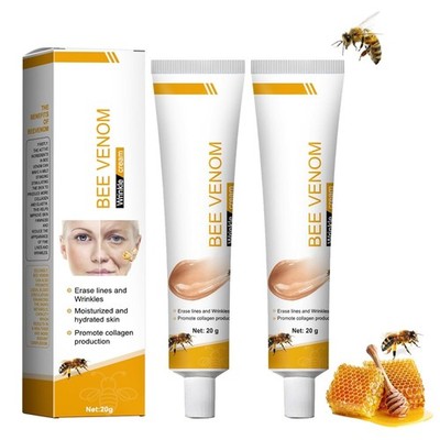 2 Stück Bee Venom Bienengift Creme, Gesicht Bienengift Anti Falten Creme, Hals.