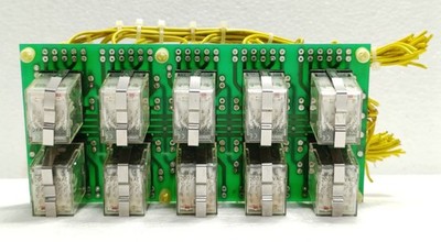 FTC TSQ-2600-D Relay Module Board w/ Omron MY4N 200/220VAC 4PDT Relay