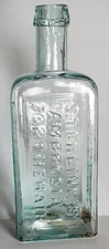 Sterling's Ambrosia Bottle, Smooth Base, Circa 1865-1866