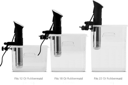 Contenedor Sous Vide 12 cuartos tapa plegable con bisagras para cocina transparente nuevo. - Imagen 3 de 9