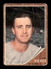 1962 Topps Bill Pierce Low Grade #260 Baseball Card