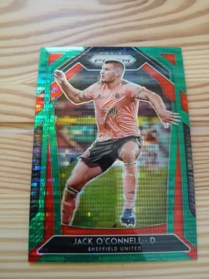 Jack O'Connell [Green Pulsar Prizm] #18 2020 Panini Premier League Sheffield Utd