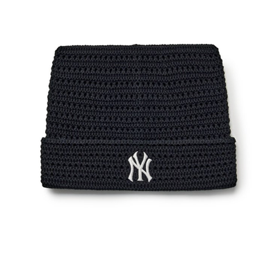 MLB Korea 2026 Summer Crochet Meow Beanie New York Yankees, Black