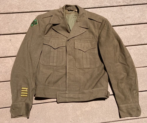 WW2 US Army Military Dress Ike Eisenhower Jacket 4th Infantry Division