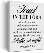 Inspirational Bible Verse Wall Art Decor Christian Poster Framed Painting Print