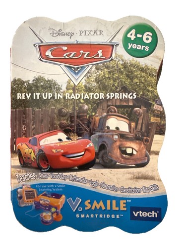 New Disney Pixar Cars VTech V.Smile Smartridge Rev It Up Learning Fun Cartridge