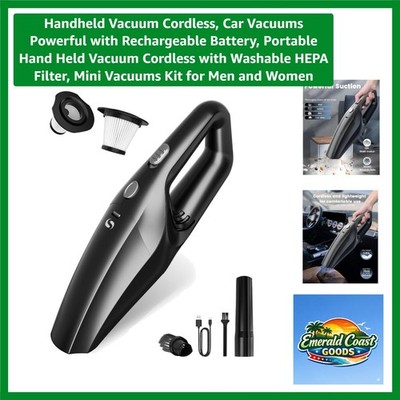 Lightweight Handheld Vacuum Cleaner: Cordless with Type-C Charging & Attachments