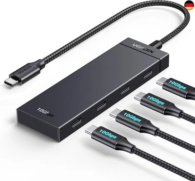 BESUCHE DEN UGREEN-STORE UGREEN USB C Hub 10 Gbps, Adapter mit 4*USB C 3.2 Ports, Hochgeschwindigkeits