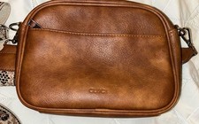 Small Crossbody Purse Bag Vegan Leather Shoulder Bag Brown See Photos