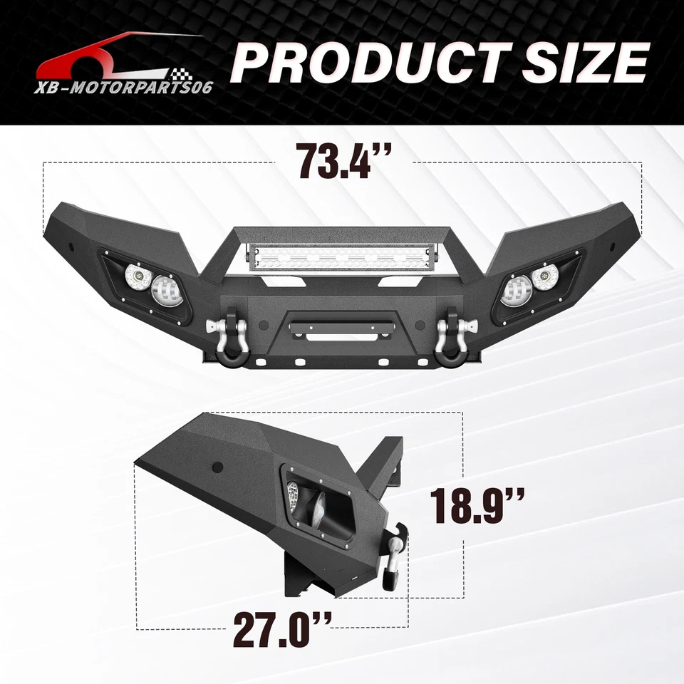 Front Bumper With Sensor Holes For 2015-2022 Chevrolet Colorado (Excluding ZR2) Foto 3 de 4