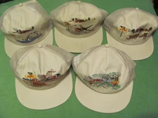 Lot of 5 Vintage Dekalb Corn Seed Adjustable Snapback Mesh Trucker Hats/Caps.
