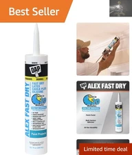 Durable White Fast Dry Caulk with Silicone – 10.1 Oz for Interior & Exterior Use