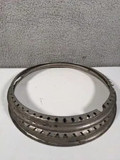 Lot (2) 15" Chrome Trim Rings Car Auto Wheels VTG Pair Set