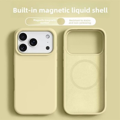 Magnetic Liquid Silicone Phone Case Compatible with iPhone 17 16 Pro Max Air