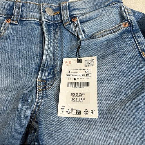 Zara Boys Medium Wash Blue Regular Fit Jeans Size 9 - Picture 4 of 9