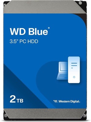 Western Digital WD20EZBX WD Blue 2TB HDD - 3.5 Inch SATA 6 Gb/s, 256 MB Cache