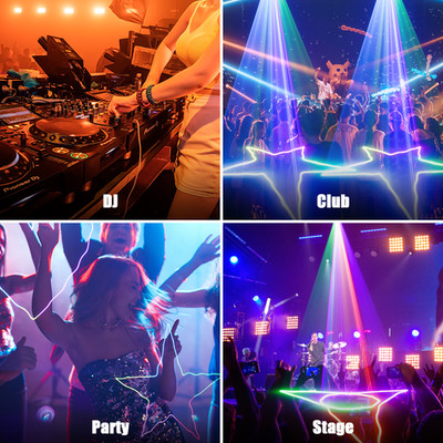 RGB LED Laser Effect Light Beam Scanner Projector DMX DJ Disco Party Stage Bar