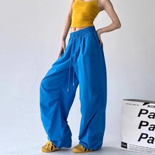 Summer Wide Leg Athletic Hip Hop Loose Paratrooper Vintage Cargo Casual Trousers