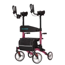 Upright Rollator Walker, Stand Up Rolling , Mobility Walking Aid with 10” Front