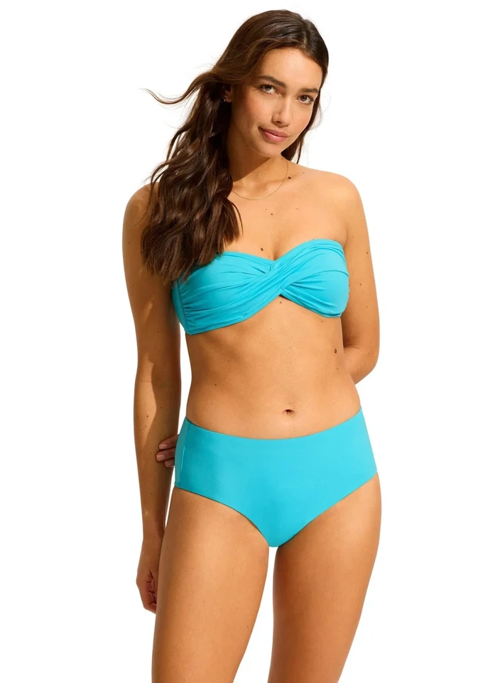 Seafolly Collective Twist Bandeau Bikini Set - Size AU14/16 RRP $180 - Image 2 of 4