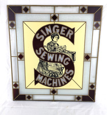 VINTAGE SINGER SEWING MACHINE PAINTED ADVERTI...