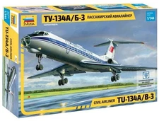 Zvezda 500787007-1:144 Passenger Aircraft Tupolev Tu-134B'67