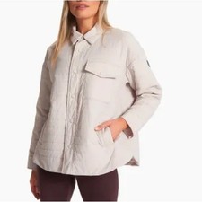 Vuori Canyon Insulated Shirt Jacket Quilted Primaloft Light Gray Sz XS S