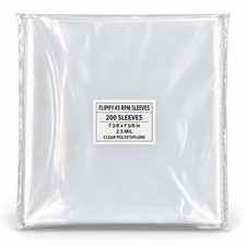 200 Clear 45 RPM 7in Vinyl Record Outer Sleeves 2.5 Mil Heavy Duty