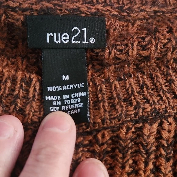 (LOTE) Suéter Marrón Dorado/Manga Larga Tostado Top + Falda Dividida Bonus Todo (M) Foto 3 de 4