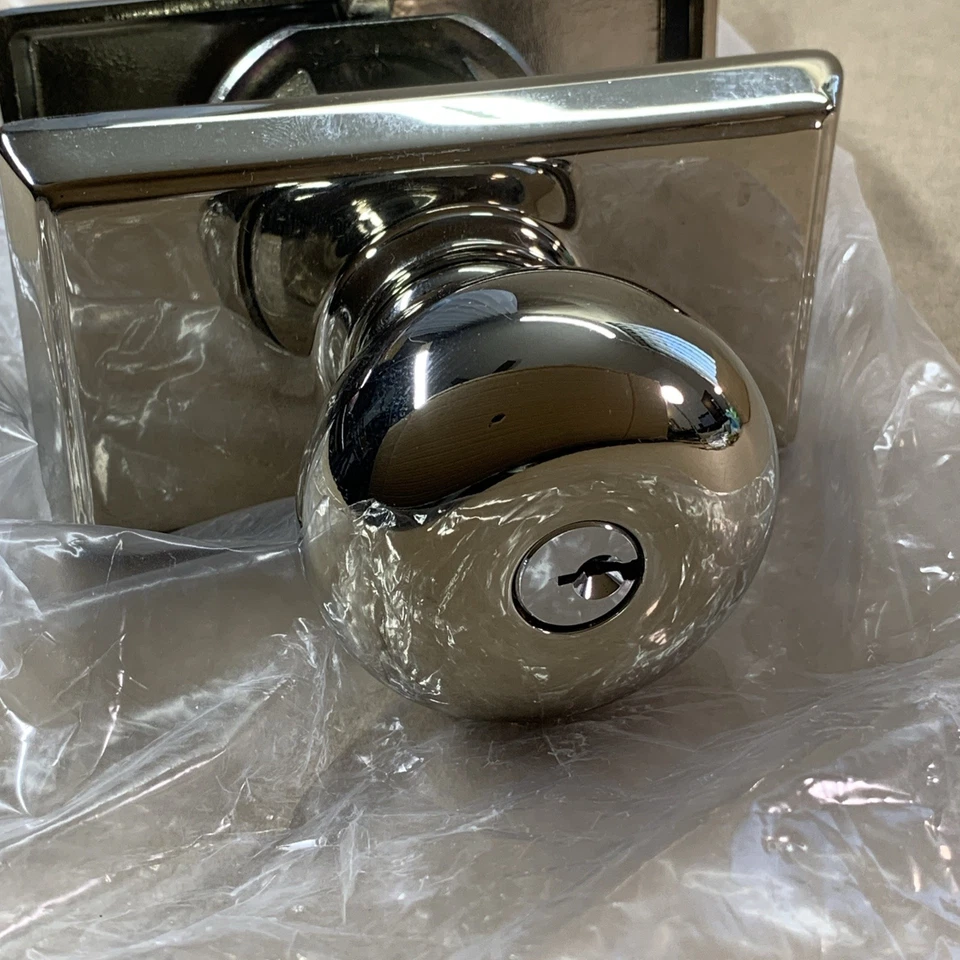 Juego de perillas Emtek 5121 Providence con roseta rectangular níquel pulido Foto 2 de 4