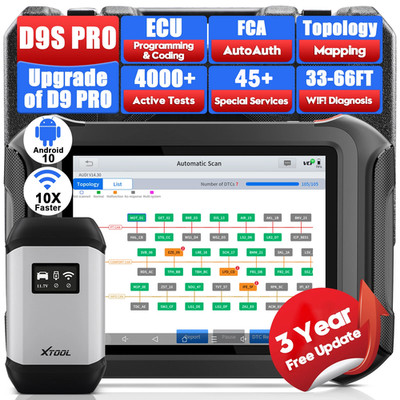 2026 XTOOL D9S PRO Online-Programmierung Diagnose aller Systeme auf OE-Niveau 