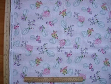 Michael Miller Somerset Hand Picked Flowers Vases Cotton Quilt Fabric BTHY
