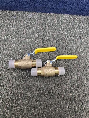 (QTY 2) 3/4-inch Lead-Free Brass Two-Piece PEX-A Expansion Ball Valve 400 PSI
