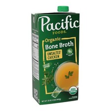 Pacific Foods Organic Unsalted Chicken Bone Broth, 32 oz 32 Ounce Pack of 1 