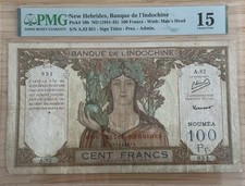ND1941-45 New Hebrides, Banque de l Indochine 100 Francs  PMG 15 Fine
