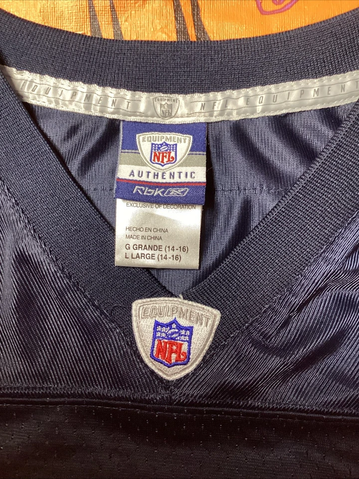 Camiseta deportiva Brian Urlacher Chicago Bears #54 juvenil grande Reebok On Field azul juego Foto 3 de 4