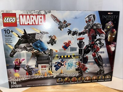 LEGO 76314 Marvel Captain America: Civil War Battle Set NEW SEALED in Hand 