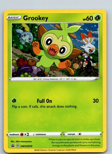 Grookey SWSH70 2020 Black Star Promo Holo