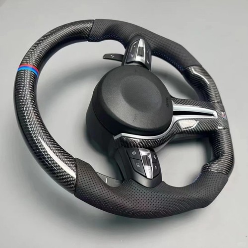 Carbon Fiber Steering Wheel for BMW F30 F32 F20 F15 F16 F86 F85 X5 X6 M2 M3 M4 - Picture 4 of 5