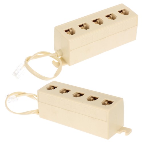 2 Pcs Junction Box Adapter Internet Landline Splitter Phone Cord - Afbeelding 9 van 12