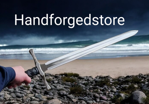Hand forged double edge Medieval Longsword 1075 Battle Ready carbon Steel Sword - Picture 4 of 6