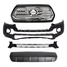 Front Bumper Cover Kit For 2016-2023 Toyota Tacoma With Grilles & Bumper Valance