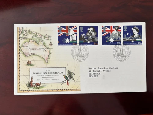 United Kingdom 1988 - 200 years Australia stamps FDC Portsmouth