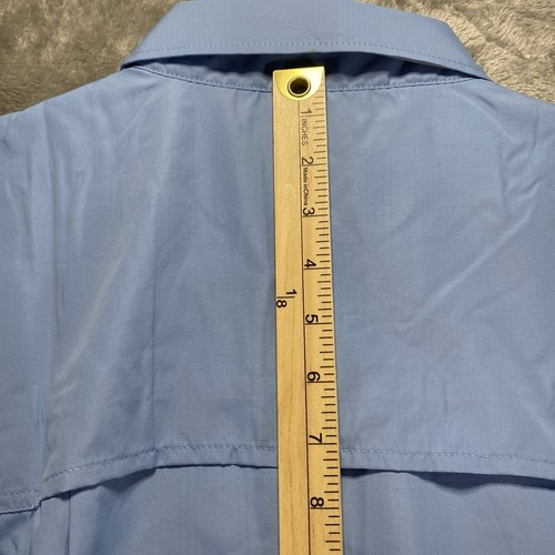 Dri Duck Shirt Men's Large Blue Long Sleeves Outdoor Fishing Lined UPF+ Teflon - Picture 8 of 11