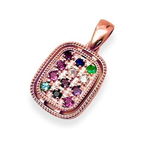 Hoshen Pendant with Diamond and Gemstones 14K Gold Jewish Priestly Breastplate - Picture 13 of 13